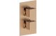 SQUARE SHWR VALVE THERM HND 1WAY BRONZE