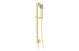 SQUARE SLIDER RAIL INT ELBOW BRUSH BRASS