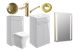 Region 510 FS FURN PK GREY GLOSS & BRASS