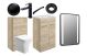 Region 510 FS FURN PK OAK GLOSS & BLACK