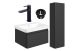 Warsaw  600 BASIN & MIDI B PACK BLACK/BRASS